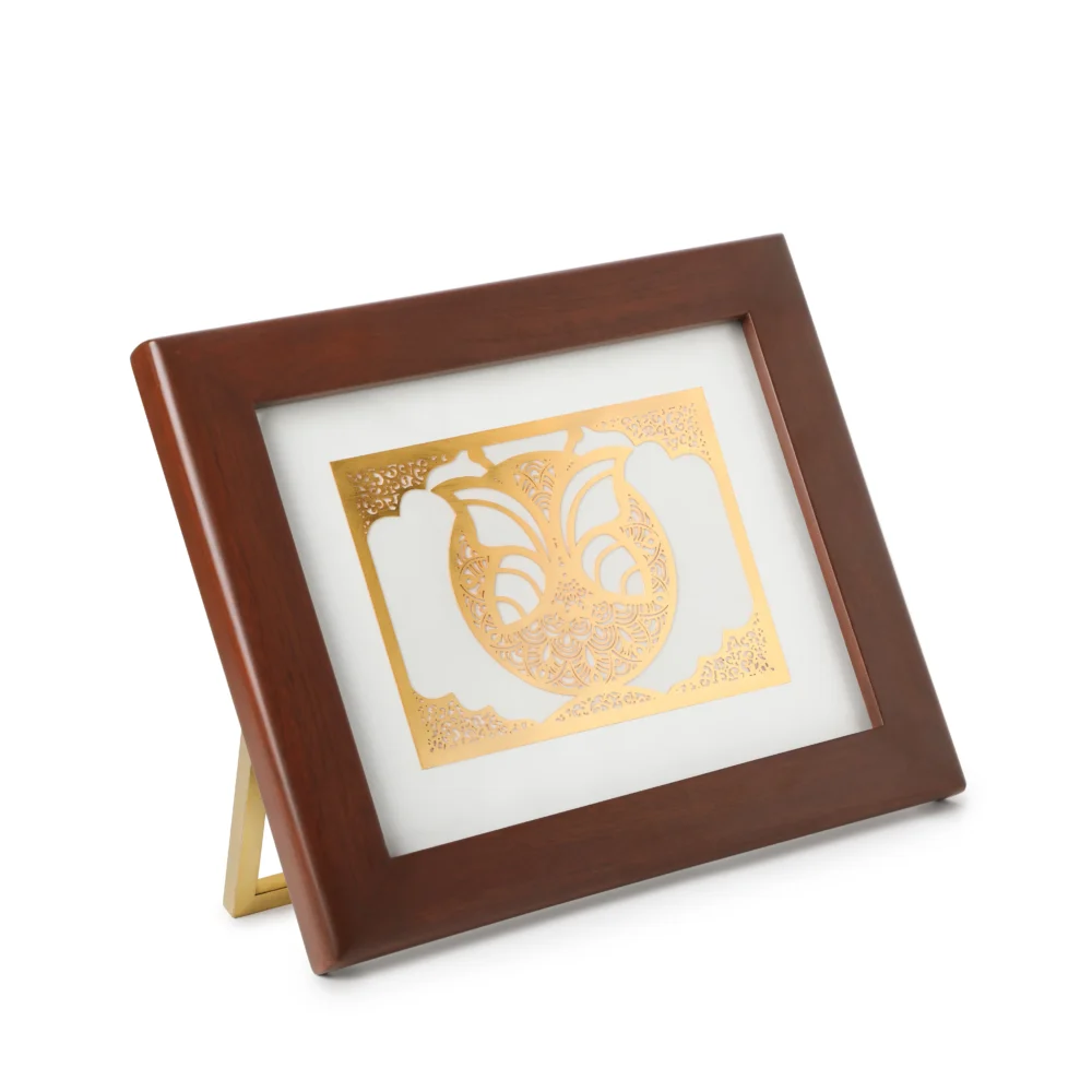 Delicate 24K Gold Plated Butterfly in Teakwood Frame - Image 3