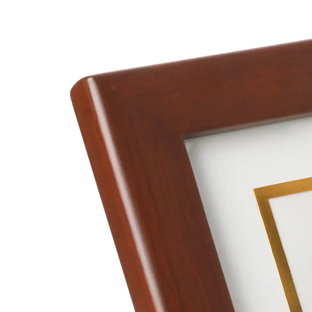 Elegant 24K Gold Plated Swan in Teakwood Frame - Image 4